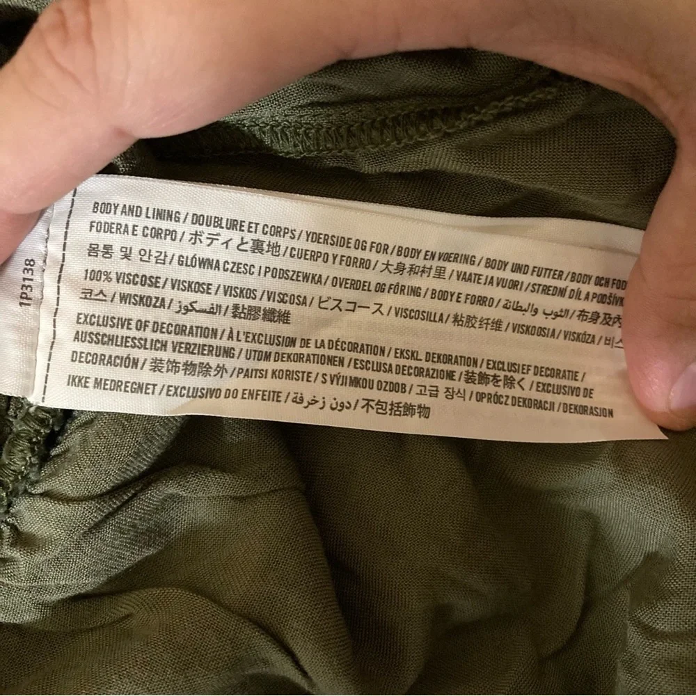 Y2k Abercrombie & Fitch Green Smocked Mini Skirt Women’s Size Small Boho,90’s
